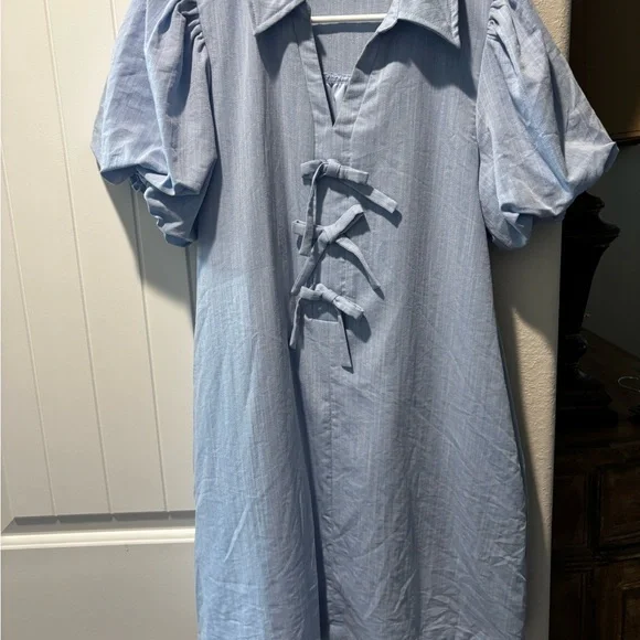 Entro Blue Midi Dress - Picture 1 of 6